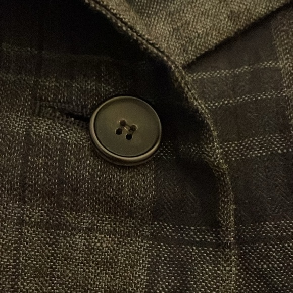 OSKA light jacket blazer Plaid size 2 fits 8/10 oversized wool/linen lagenlook - Picture 7 of 12